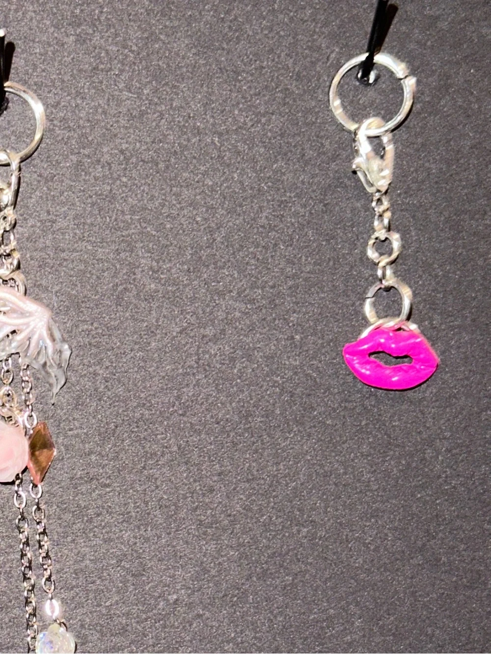 Lipgloss charm - lips kiss pink lips charm accessory 3/$15